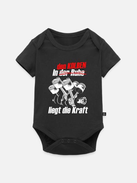 Tuning Auto Tuner Turbo Driften Kolben PS Geschenk - Baby Premium Kurzarmbody - Schwarz