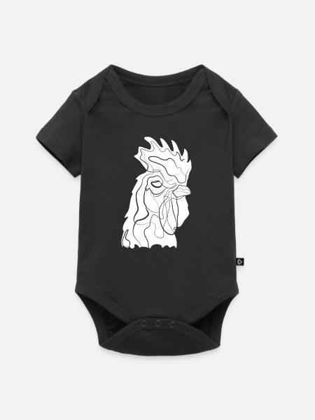 Hahn - Baby Premium Kurzarmbody - Schwarz