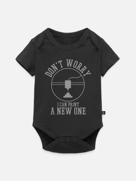 3D-Druck 3D-Druck 3D-Druck - Baby Premium Kurzarmbody - Schwarz