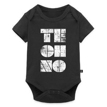 Techno - Baby Premium Kurzarmbody - Schwarz - Vorne
