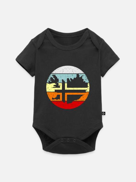Island - Baby Premium Kurzarmbody - Schwarz