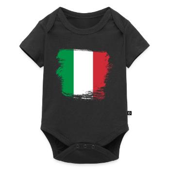 Italie Drapeau - Body à manches courtes Premium Bébé - noir - Devant