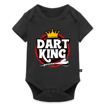 Dart Team Dartboard Dartpfeil Bullseye Dartverein - Baby Premium Kurzarmbody - Schwarz - Vorne