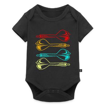 Dart - Baby Premium Kurzarmbody - Schwarz - Vorne