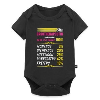 Ergotherapeutin Ergotherapie - Baby Premium Kurzarmbody - Schwarz - Vorne