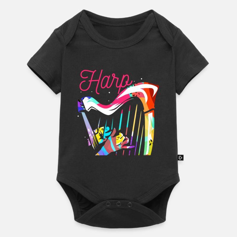 harpe - Body à manches courtes Premium Bébé - noir