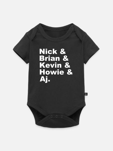 Backstreet - Trough My Heart - Nick, Brian, Aj - Baby Premium Kurzarmbody - Schwarz