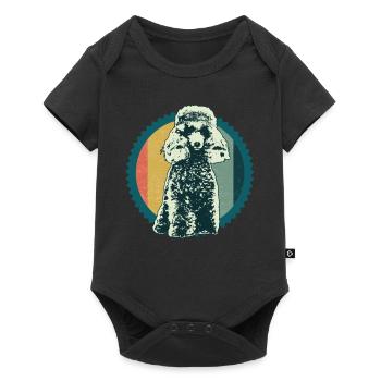 Chemise cadeau rétro caniche - Body à manches courtes Premium Bébé - noir - Devant