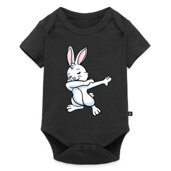 Rabbit Bunnies Dwarf Rabbit Dabbing Dance Gift - Baby Premium short-sleeve bodysuit - black - Front