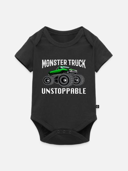 Monstertruck - Baby Premium Kurzarmbody - Schwarz
