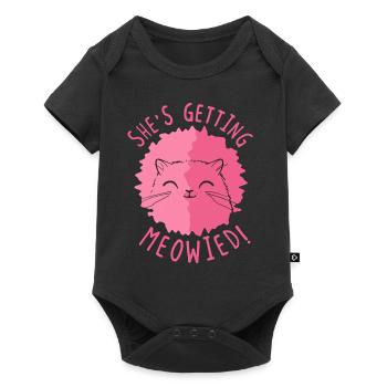 She's getting Meowied! Cat Marriage Bride - Baby Premium short-sleeve bodysuit - black - Front