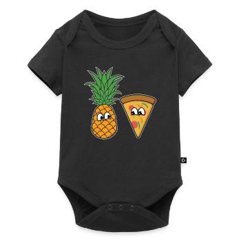 pizza - Body à manches courtes Premium Bébé - noir - Devant