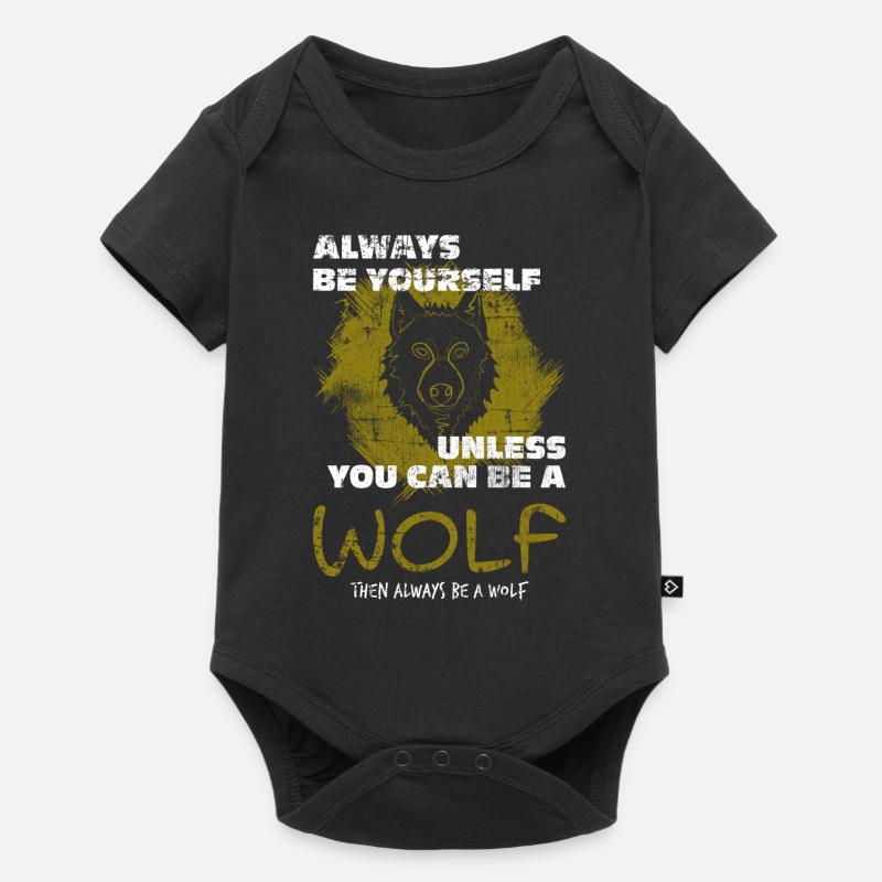 Wolf - Baby Premium short-sleeve bodysuit - black