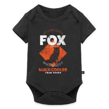 Fuchs - Baby Premium Kurzarmbody - Schwarz - Vorne