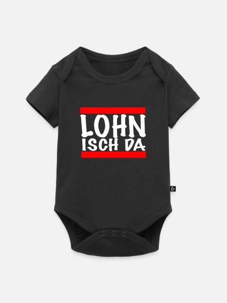 Lohn isch da Arbeitsamt Job Arbeitslosigkeit - Baby Premium Kurzarmbody - Schwarz