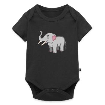 Elephant Africa Safari Animals Animals Kids - Baby Premium short-sleeve bodysuit - black - Front