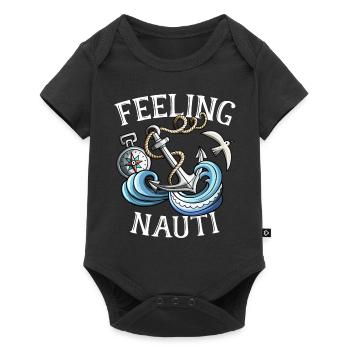 Cadeau de régate de belles vagues de la mer marin - Body à manches courtes Premium Bébé - noir - Devant