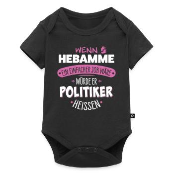 Midwife - Baby Premium short-sleeve bodysuit - black - Front