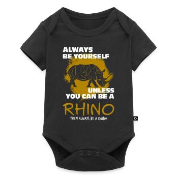 Rhinocéros - Body à manches courtes Premium Bébé - noir - Devant