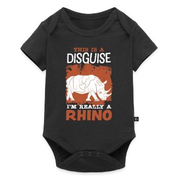 Rhinocéros - Body à manches courtes Premium Bébé - noir - Devant