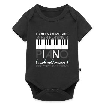No mistakes piano piano - Baby Premium short-sleeve bodysuit - black - Front
