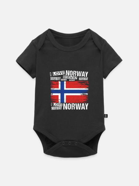 Ich Liebe Norwegen - Baby Premium Kurzarmbody - Schwarz