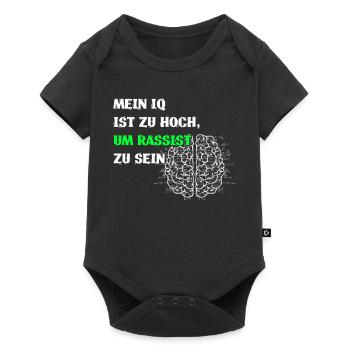 gegen Rassismus, Gegen Nazis, gegen Rechts, - Baby Premium Kurzarmbody - Schwarz - Vorne