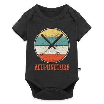 Acupuncture Vintage - Body à manches courtes Premium Bébé - noir - Devant