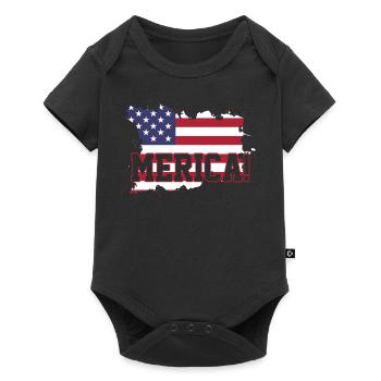 Drapeau USA USA - Body à manches courtes Premium Bébé - noir - Devant
