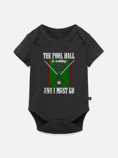 Pool Billard Poolbillard - Baby Premium Kurzarmbody - Schwarz