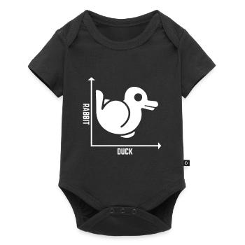 Rabbit Duck Graph Math Pun Schüler Lehrer Ostern - Baby Premium Kurzarmbody - Schwarz - Vorne