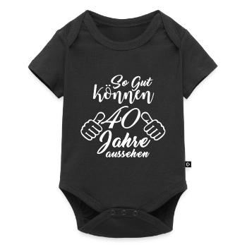40. Geburtstag - Baby Premium Kurzarmbody - Schwarz - Vorne