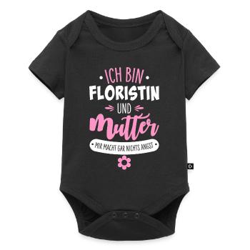 Floristin Mutter - Baby Premium Kurzarmbody - Schwarz - Vorne