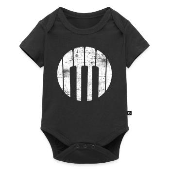 Klavier - Baby Premium Kurzarmbody - Schwarz - Vorne