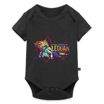 Iguana Polygon - Baby Premium short-sleeve bodysuit - black - Front