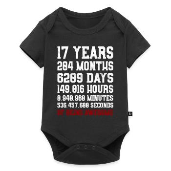 17 Years of being awesome Gift 17th Birthday - Baby Premium short-sleeve bodysuit - black - Front