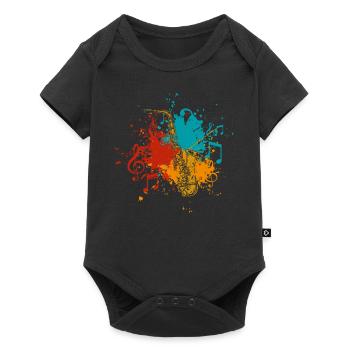 Saxofon - Baby Premium Kurzarmbody - Schwarz - Vorne