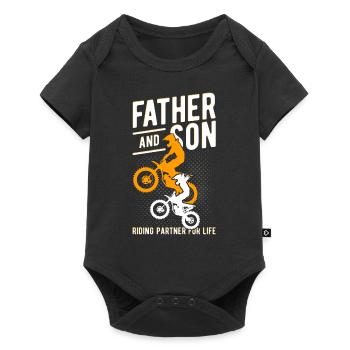 Cadeau moto voyage moto vélo motocross B - Body à manches courtes Premium Bébé - noir - Devant