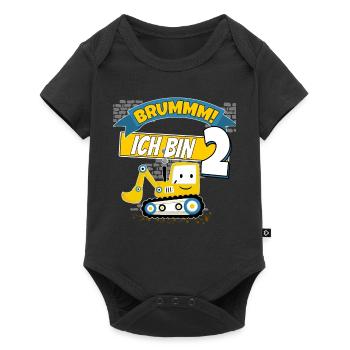 2ème anniversaire de ma chemise enfant garçon pelle 2 ans - Body à manches courtes Premium Bébé - noir - Devant