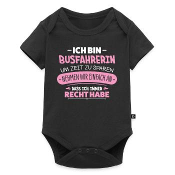 Busfahrerin - Baby Premium Kurzarmbody - Schwarz - Vorne