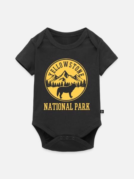 Yellowstone - Premium kortærmet baby-body  - sort