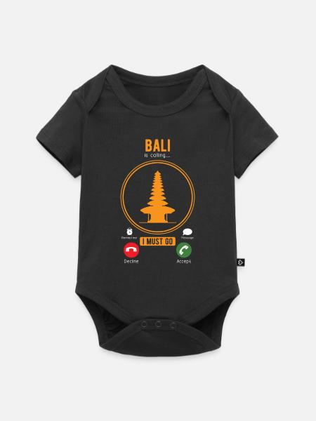 Bali - Baby Premium Kurzarmbody - Schwarz