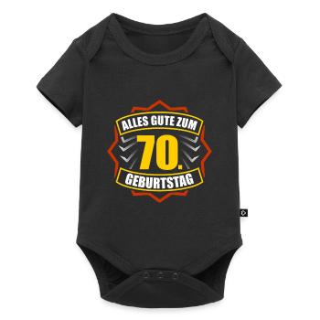 70. Geburtstag - Baby Premium Kurzarmbody - Schwarz - Vorne