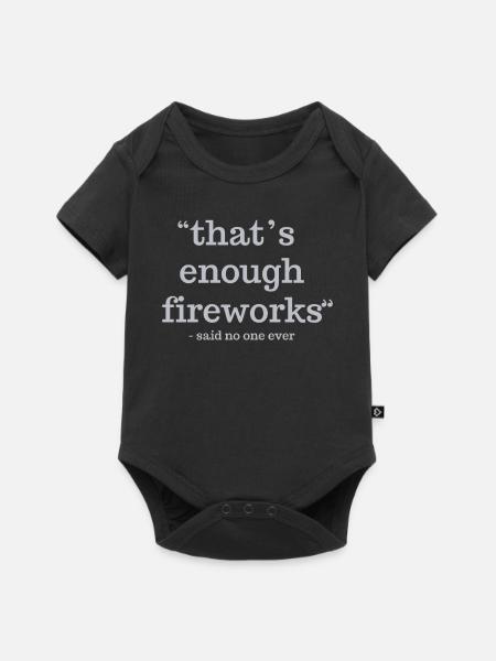 Feuerwerk - Baby Premium Kurzarmbody - Schwarz
