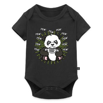 Panda Pandas Zocken Zocker Gamer Cadeau PC - Body à manches courtes Premium Bébé - noir - Devant