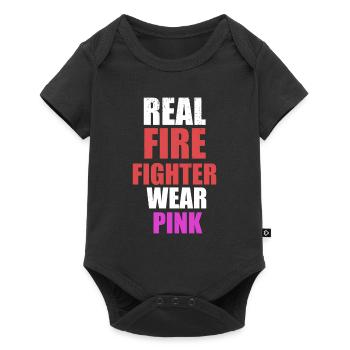 Héros des pompiers - Body à manches courtes Premium Bébé - noir - Devant