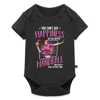 Cadeau de handballeur de handballer - Body à manches courtes Premium Bébé - noir - Devant