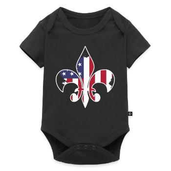 Drapeau USA - Body à manches courtes Premium Bébé - noir - Devant
