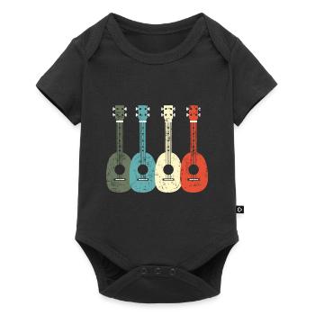 UKULELE - Baby Premium Kurzarmbody - Schwarz - Vorne