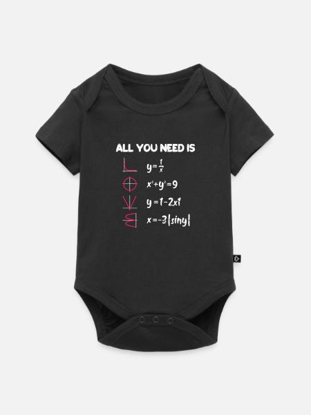 Mathe - Baby Premium Kurzarmbody - Schwarz